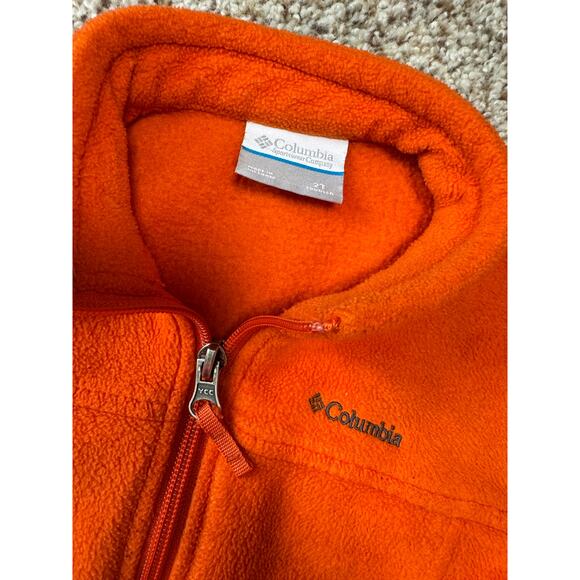 COLUMBIA Boys zip up Hoodie/Sweatshirt/Fleece, size 2T; ORANGE - Picture 3 of 12